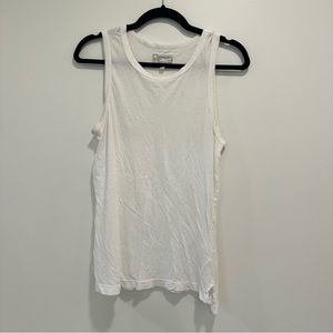Current/Elliott Shimmery White Tank Top